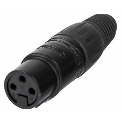 PROEL STAGE XLR3FVBK PROEL XLR CONNECTORS gniazdo XLRf 3-pin do montażu na kablu